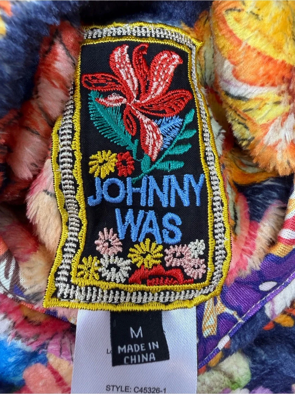 Johnny Was NWT Reversible Joan Wrap Jacket Blue Size M - Picture 12 of 15
